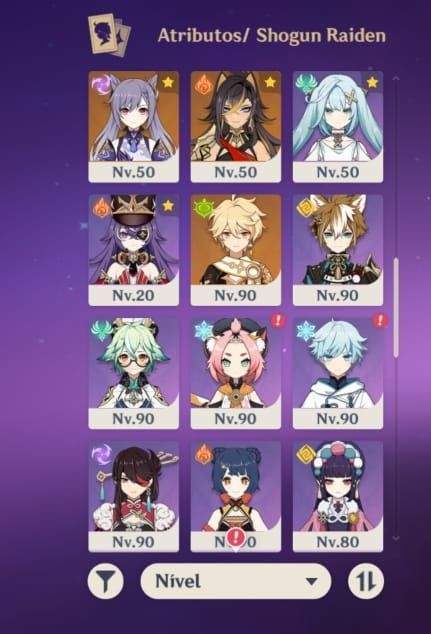 Genshin Impact AR 60 | 15 personagens 5 | 8 armas 5