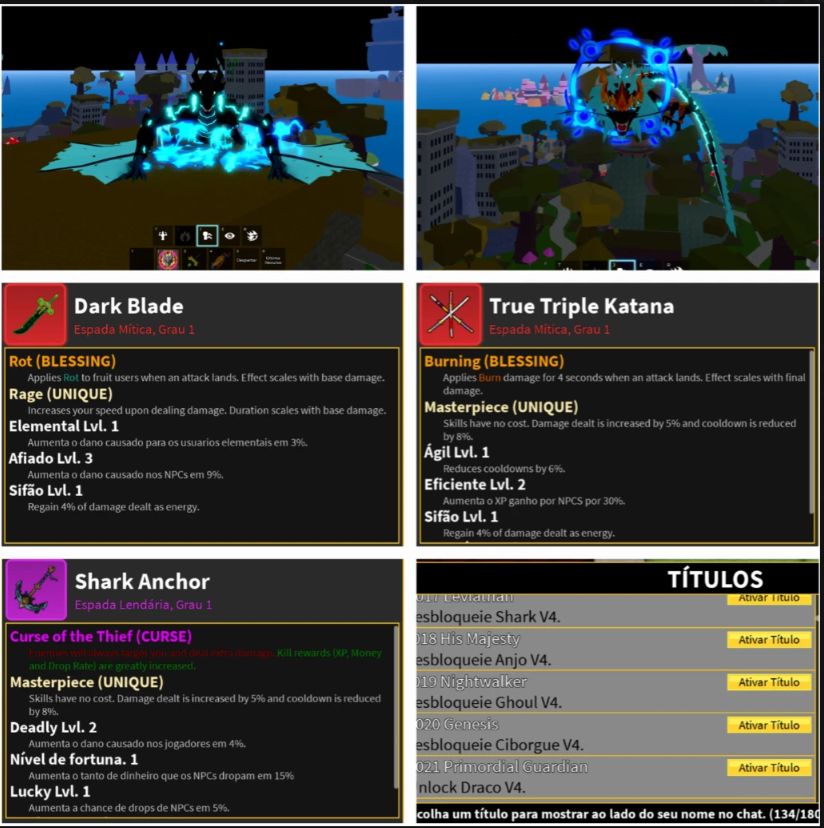CONTA BLOX FRUITS ENDGAME SUPREMA / ULTIMATE COLECIONADOR ( Negociável )