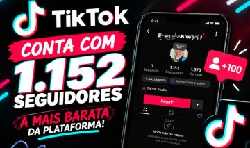 Conta 1.1k Seguidores | Seguidores Reais | Engajadas | Tiktok Shop | Live Studio