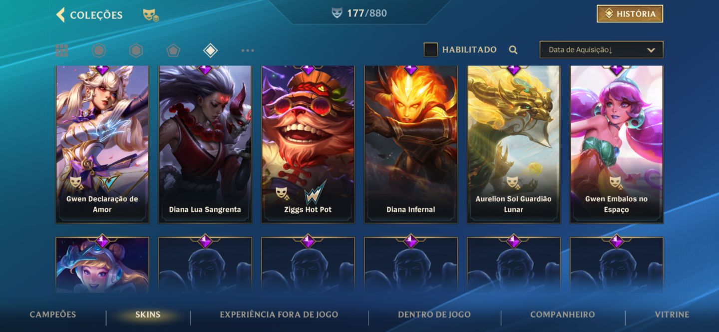 CONTA WILD RIFT, 180 SKINS INCLUINDO LIMITADAS, EX CHALLENGER