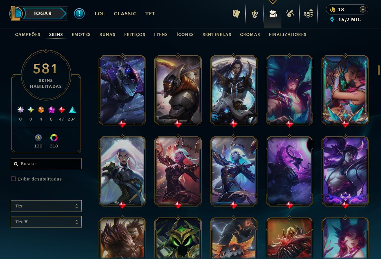 Lvl 577 | 581 Skins | Bordas, Icones de 2013, e Muito Mais...