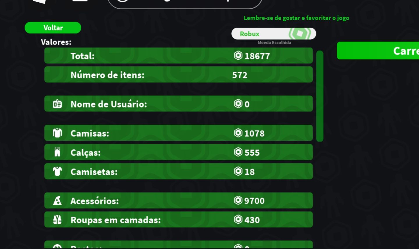 CONTA COM 18K DE ROBUX GASTOS NO INV