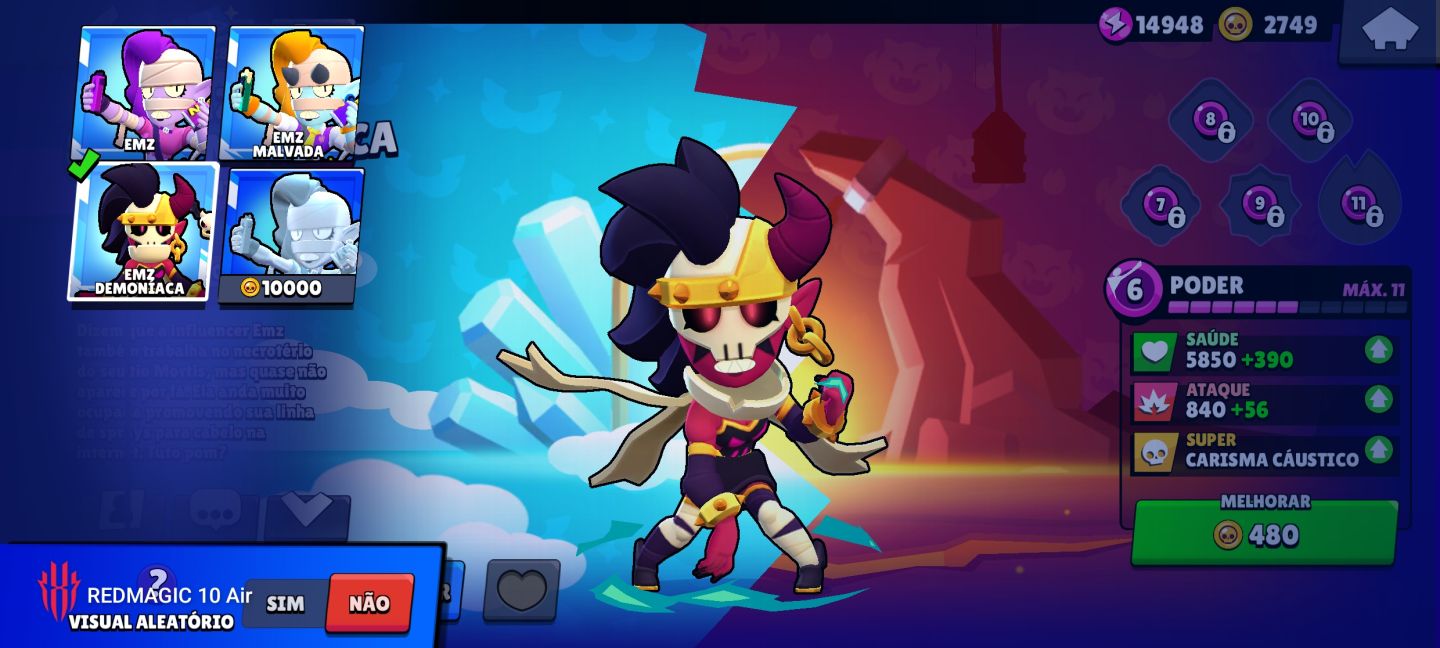 ( para rápido ) Conta brawl stars com 74 brawlers