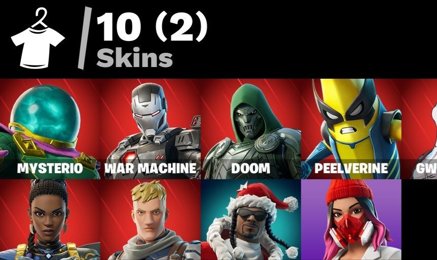 Conta FORTNITE 10 SKINS (Primeiro email ) Saga marvel SOMENTE PC