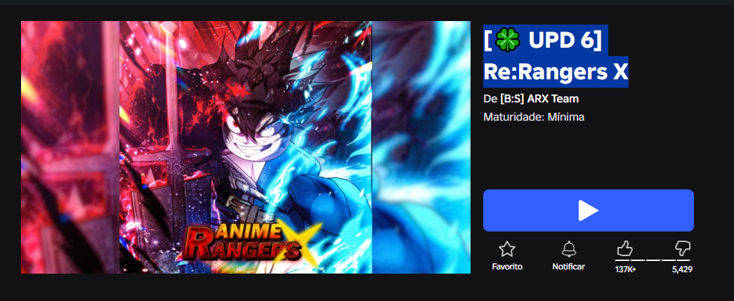 [UPD 7] RE: ANIME RANGERS X (TROPAS E GAMEPASS) MELHORES PREÇOS (ROBLOX)