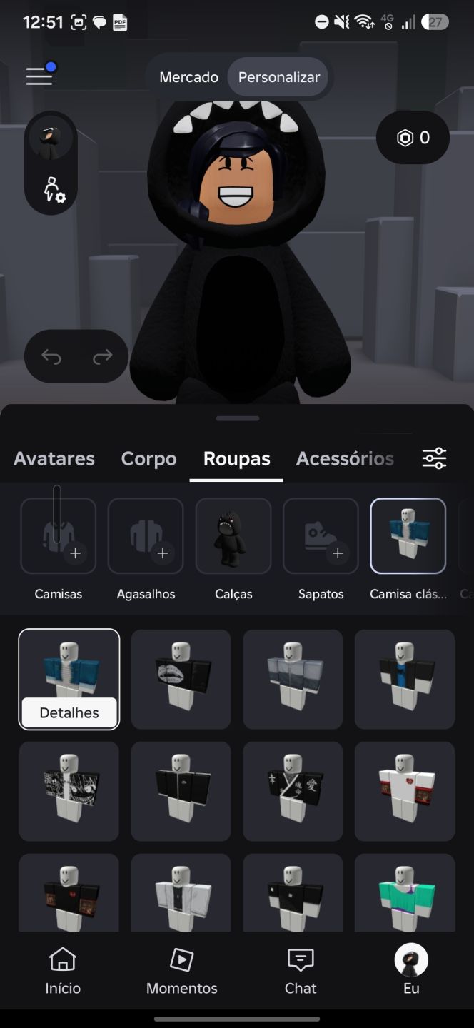 Conta Roblox Com Avatar de Gelo e Zombie com Passes no brookhaven e em outros jg