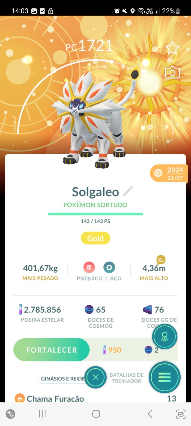 Conta Pokemon GO 700 Shinys Raros Nv 61