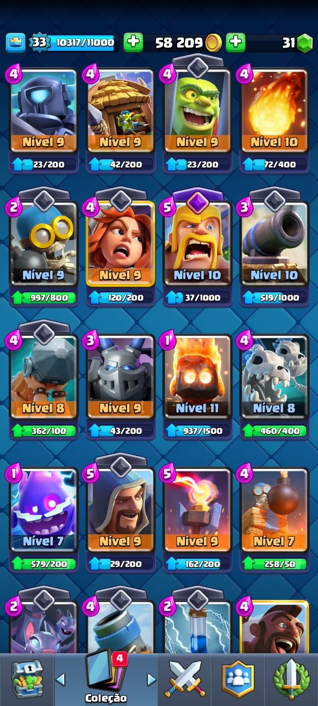 Conta de Clash Royale 9 anos