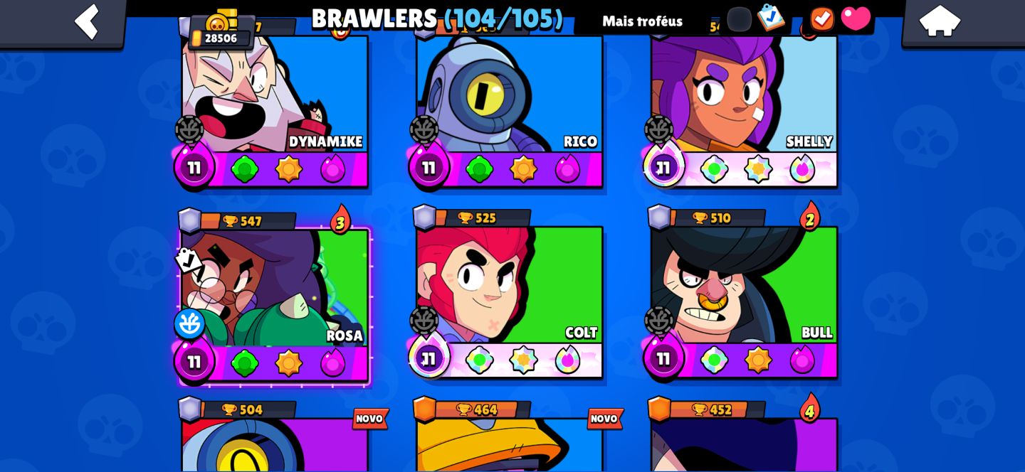 Conta Brawl Stars quase todos os brawlers menos star nova