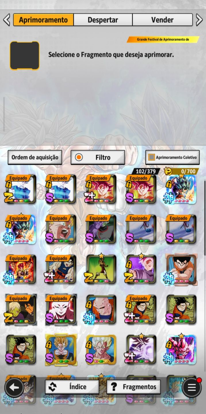 Conta End Game do Dragon Ball Legends