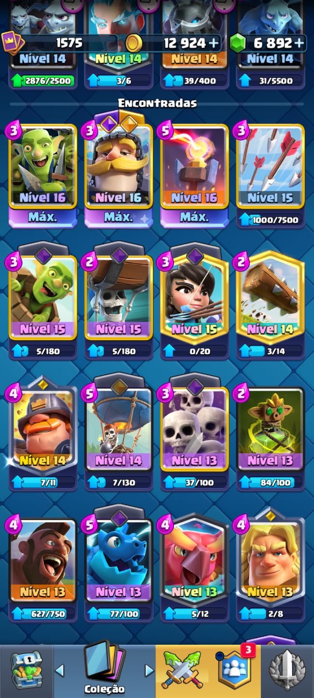 CONTA DE CLASH COM VÁRIAS EVO