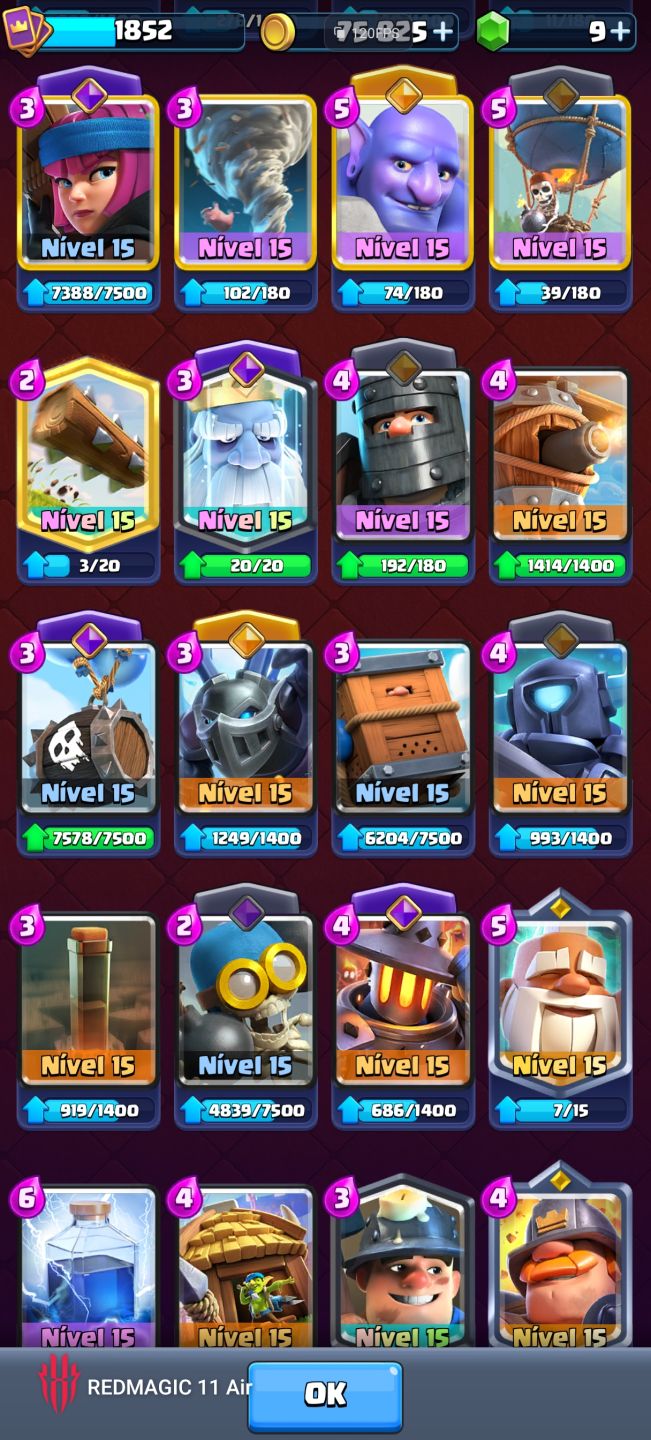 Conta Clash Royale LVL 16 14k troféus