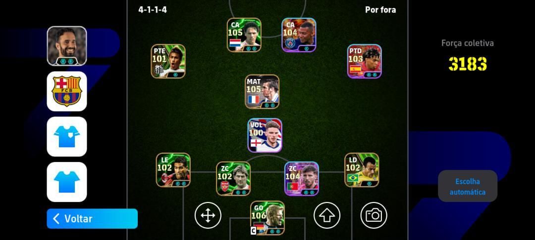CONTA DE EFOOTBOL TOP