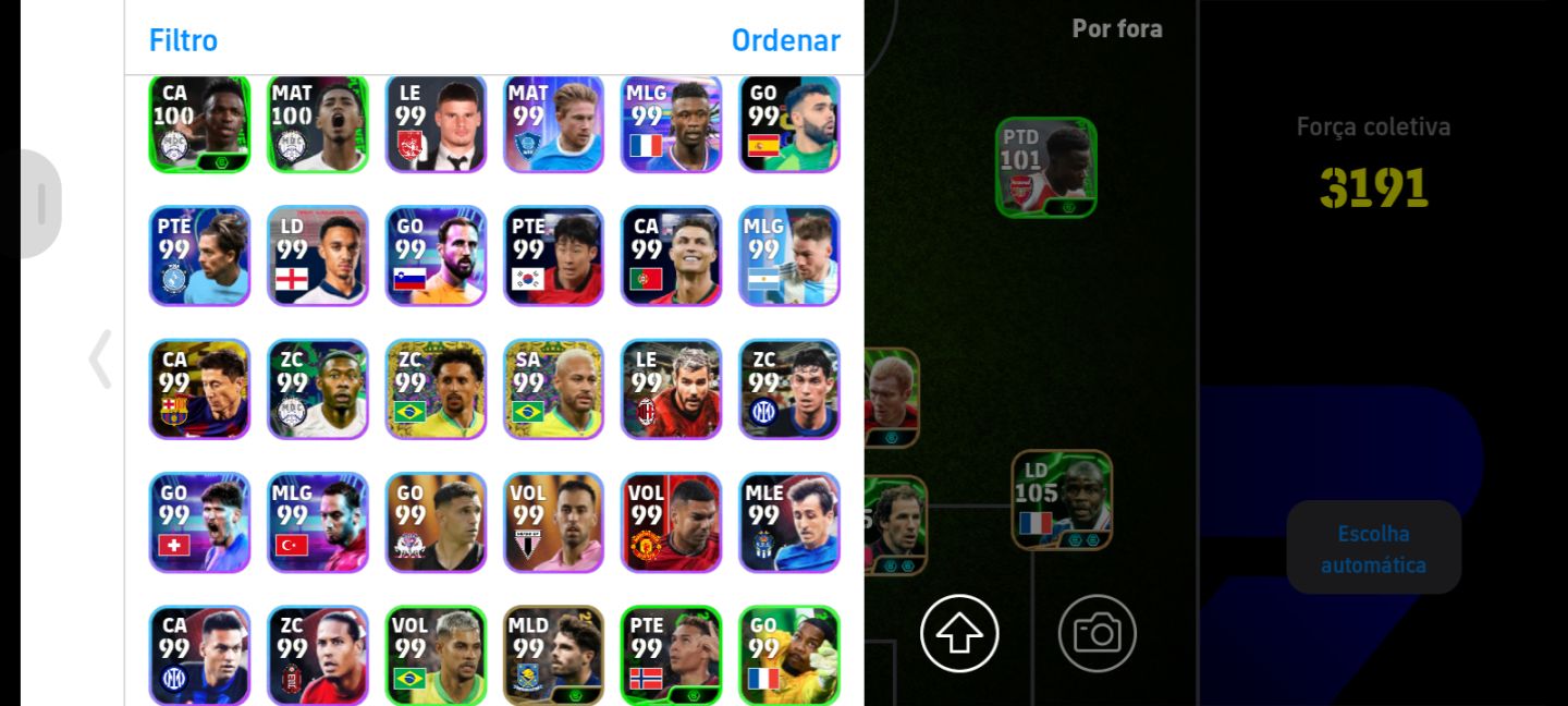 CONTA EFOOTBALL | 3192 FORÇA COLETIVA | Roberto Carlos, Neymar Jr