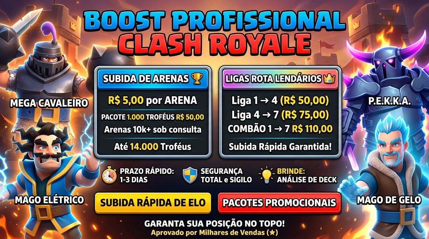 UPO SUA CONTA NO CLASH ROYALE/ subo arenas, troféus etc.