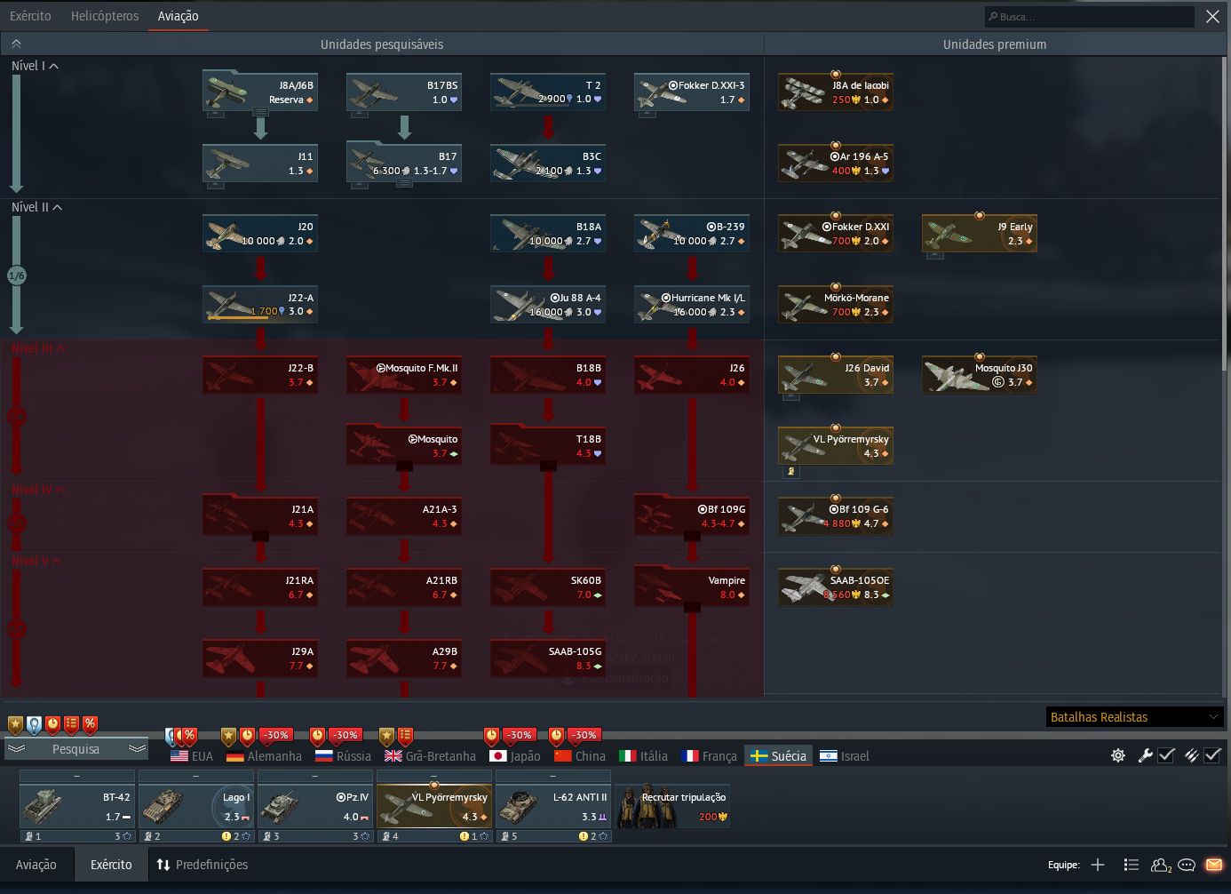 CONTA DE WAR THUNDER LEVEL 100
