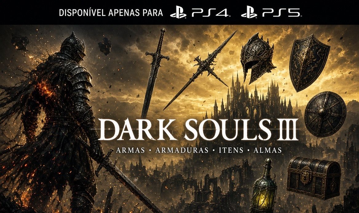 DARK SOULS 3 - ALMAS/ EQUIPAMENTOS/ ARMAS/ ANEIS E DEMAIS ITENS - Para PS4/PS5