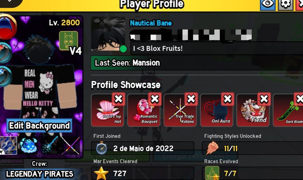 CONTA ROBLOX +30 MIL ROBUX GASTOS | FULL BLOX FRUITS | MUITAS SKINS | R$380