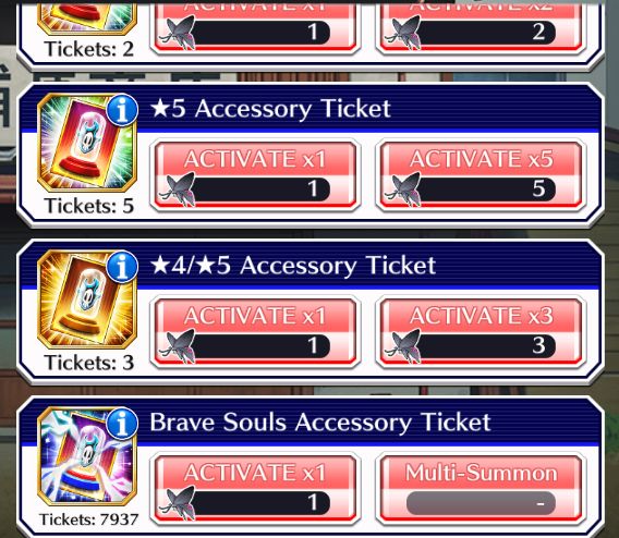 BBS/ 50510 Orbs/ Gremmy - Grimm- Ulqui/1036 BBS/ 7937 Accessory Tickets