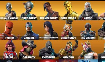 CONTA DE FORTNITE COM TRAVIS SCOTT E GOLD MIDAS | 108 SKINS | 122 GLIDERS