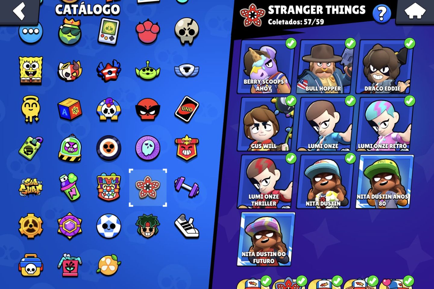 Conta Brawl Stars Full Acesso | 70k+ Troféus | 107/107 Brawler