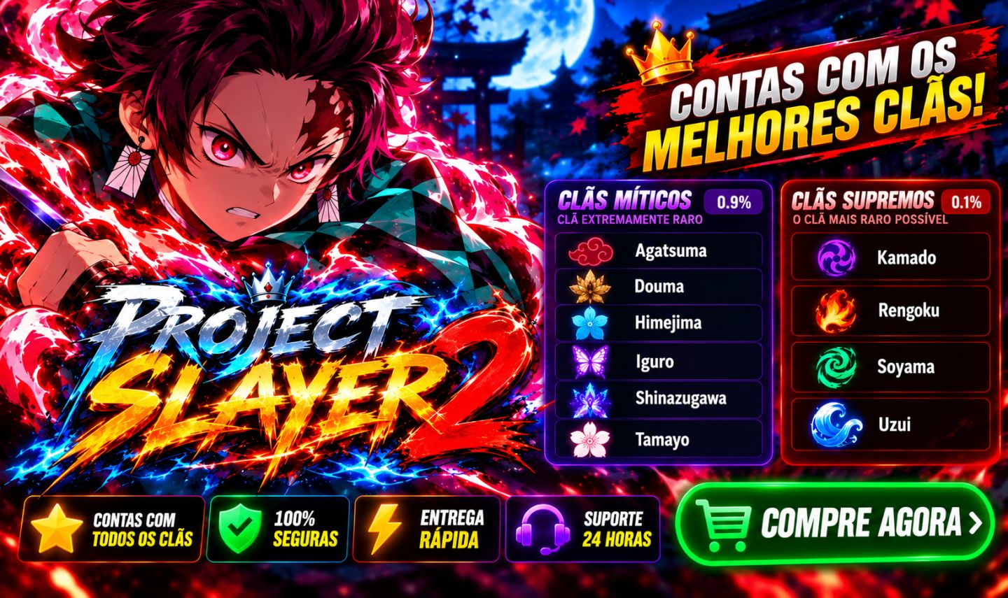 CONTAS PROJECT SLAYER 2!! CLÃS SUPREMOS E MÍTICOS!! MAIS BARATO DO MERCADO