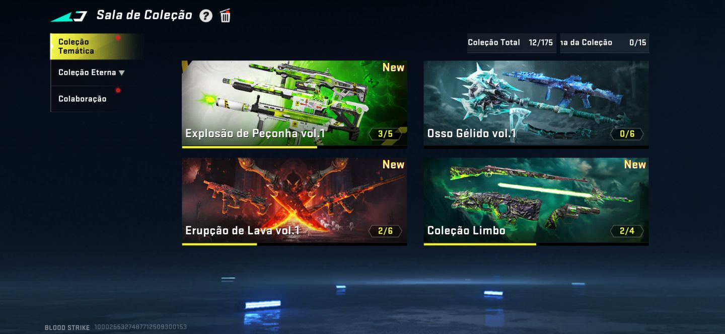 Conta de Blood Strike com eternas.