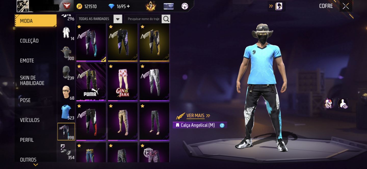 CONTA FREE FIRE RARA PRIME 7 COM 1 e 7 PASSE ANTIGO e+