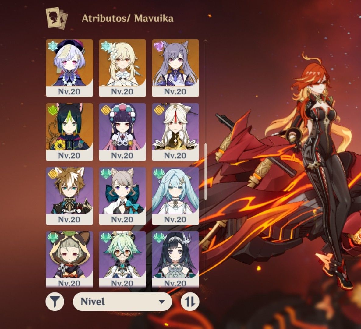 Conta Genshin impact mavuika c1