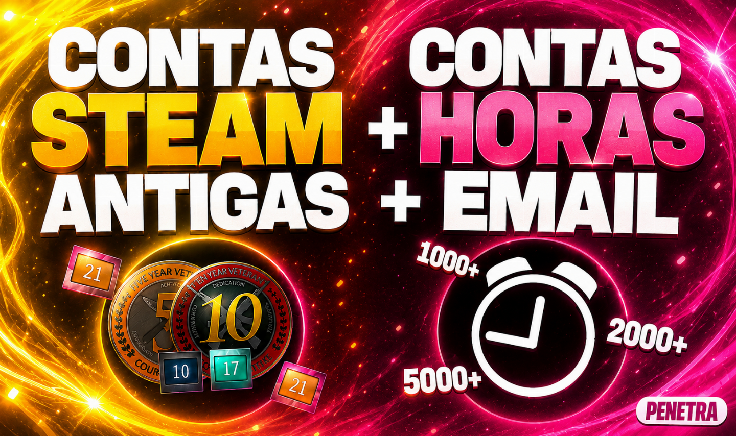 CONTAS CS2 ANTIGAS + CONTAS CS2 HORAS