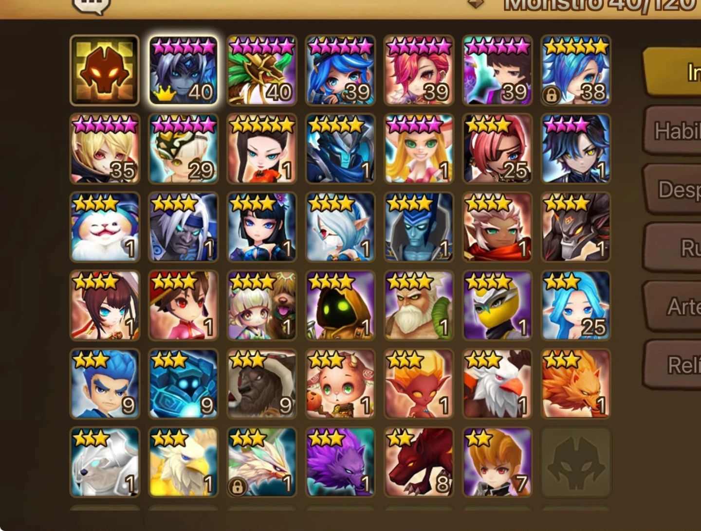 Conta Starter Global com Ld Woonsa + Teshar, Borgnine e Belial +80 Perg Misticos