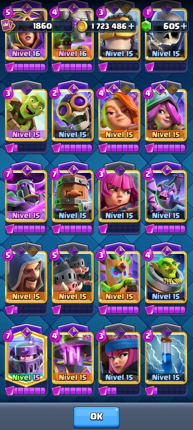 CONTA EX TOP GLOBAL | 11.5k Troféus | Torre do Rei 16 | Princesa Nível 16