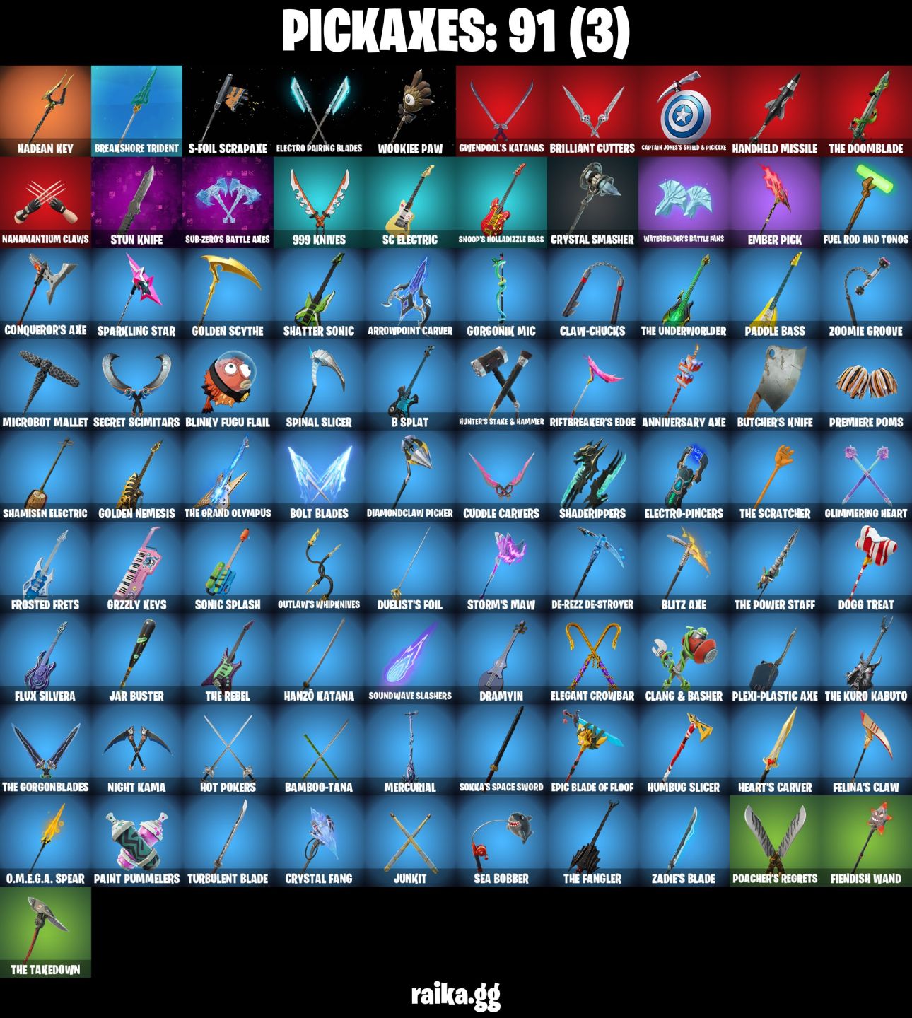 CONTA FORTNITE COM 42 SKINS ISO/SOLID SNAKE/MYSTERIO/GWENPOOL/POSEIDON/ZEUS/