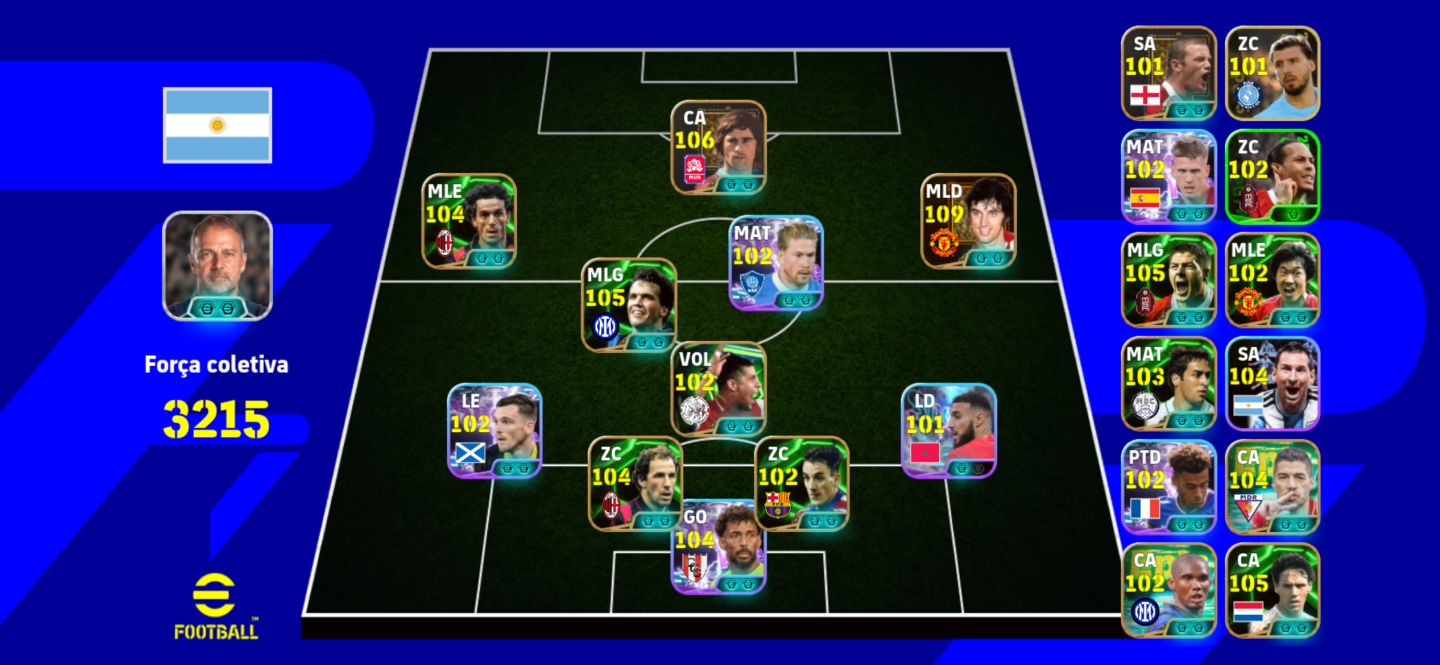 Conta efootball braba com Best 109 e Müller 106