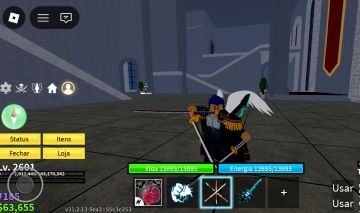 Conta de blox fruits muito boa, com 4 raças V4 e várias espadas boas.