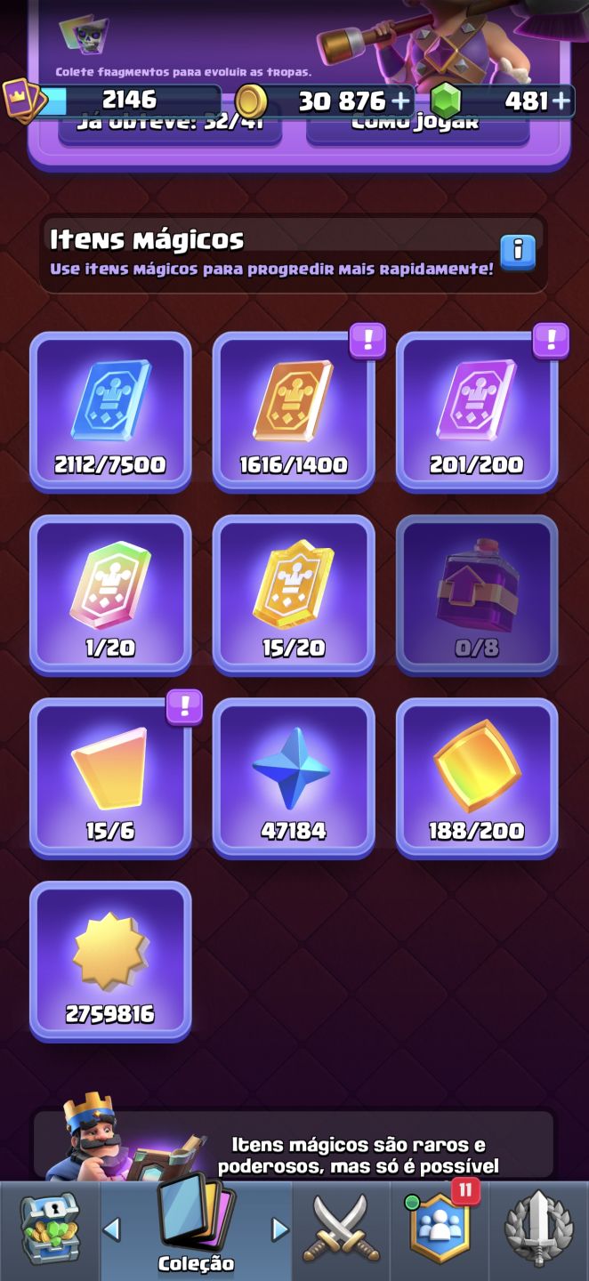 Conta de Clash Royale w