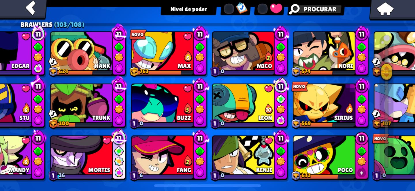 Conta de brawl stars muito braba