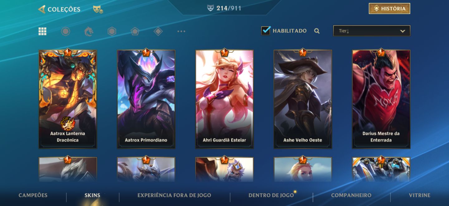 Conta Wild rift com 214 skin jinx super vilã todas forma e master yi turbo neon