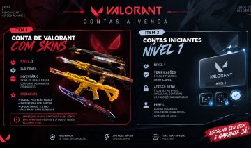Conta Valorant | Skins Exclusivas, Elo e Agentes Desbloqueados