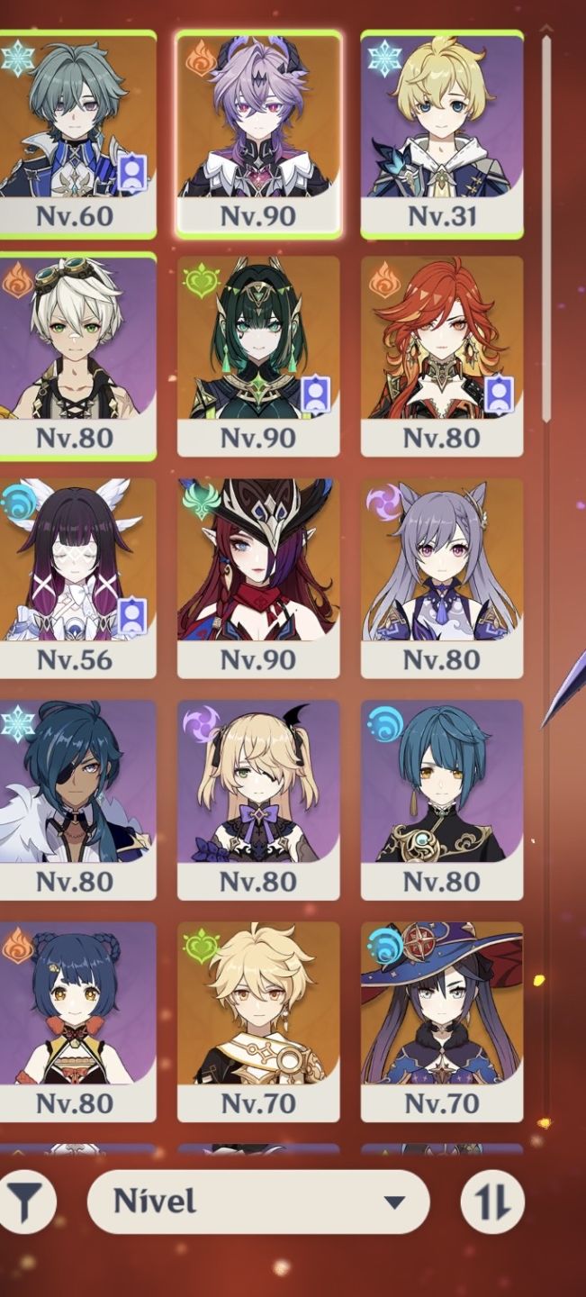 Conta c/ Lohen, Durin, Nefer + Bina (e + 2 T5 do meta)