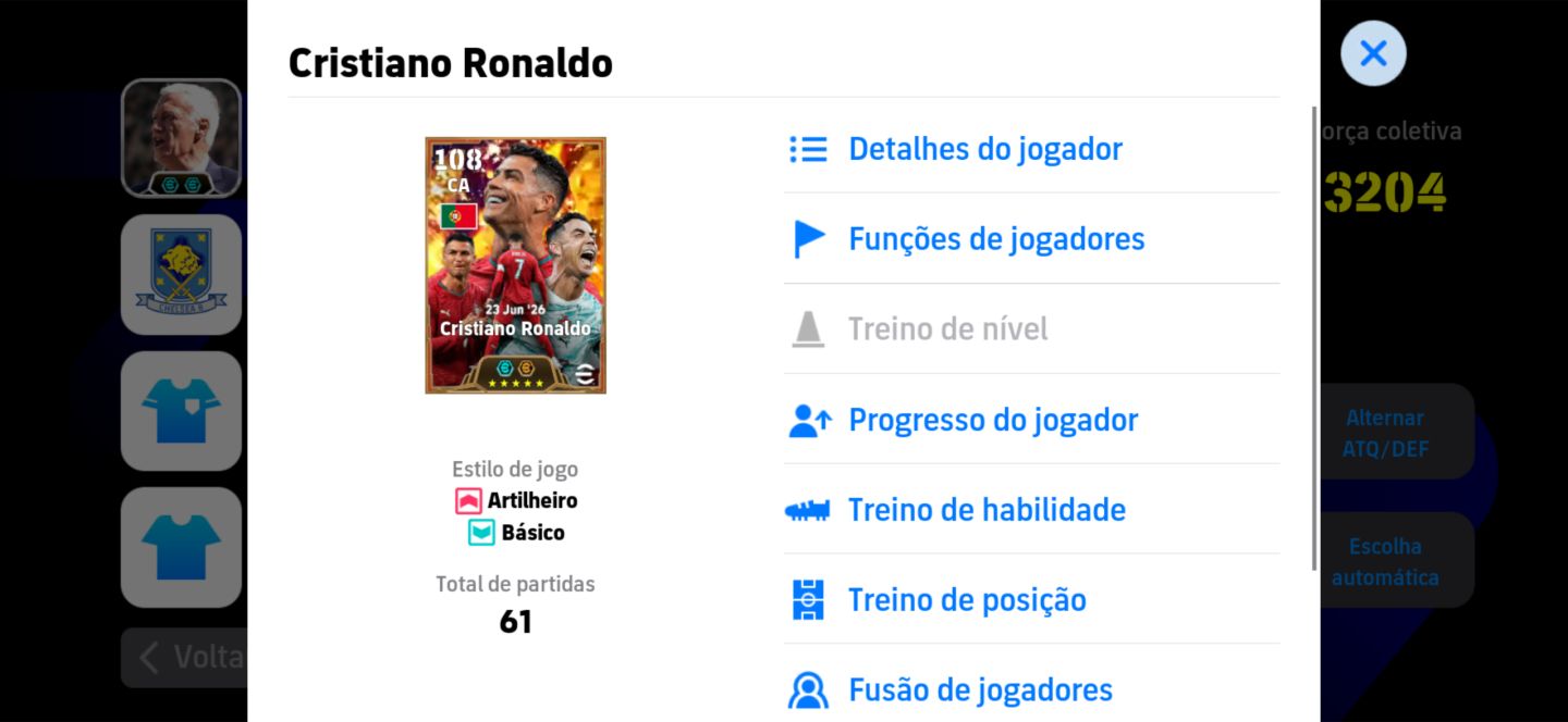 Conta Efootball - Messi blitz, Messi copa, cr7 copa e muito mais.