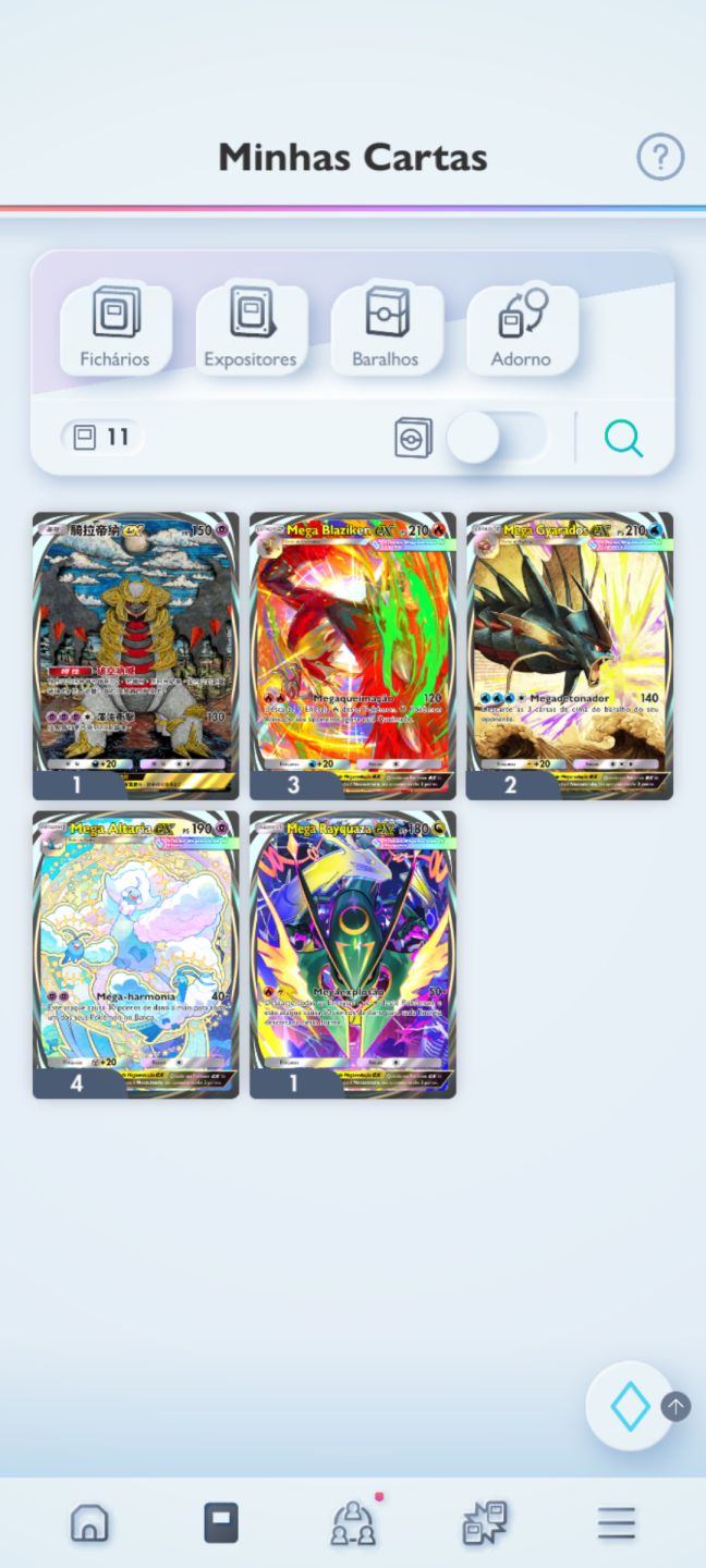 PROMOÇÃO Conta Pokémon TCG - NV 55 com 5 cartas douradas e mais de 7k cartas