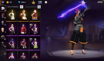 CONTA FREE FIRE | 6.212 DIAMANTES | PRIME 4 | NARUTO | SAKURA + KAKASHI | MESTRE
