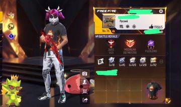 CONTA FREE FIRE ANTIGA EXTREMAMENTE RARA E GEMADA +1000 peitas PRIME 8