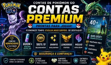 Contas Pokémon GO Top Tier Mewtwo, Groudon e 500k+ Poeira Estelar | Nível 40+