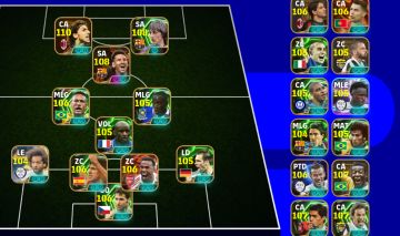 CONTA EFOOTBALL FORÇA COLETIVA 3296 | TIME 110+ | ELENCO FORTE