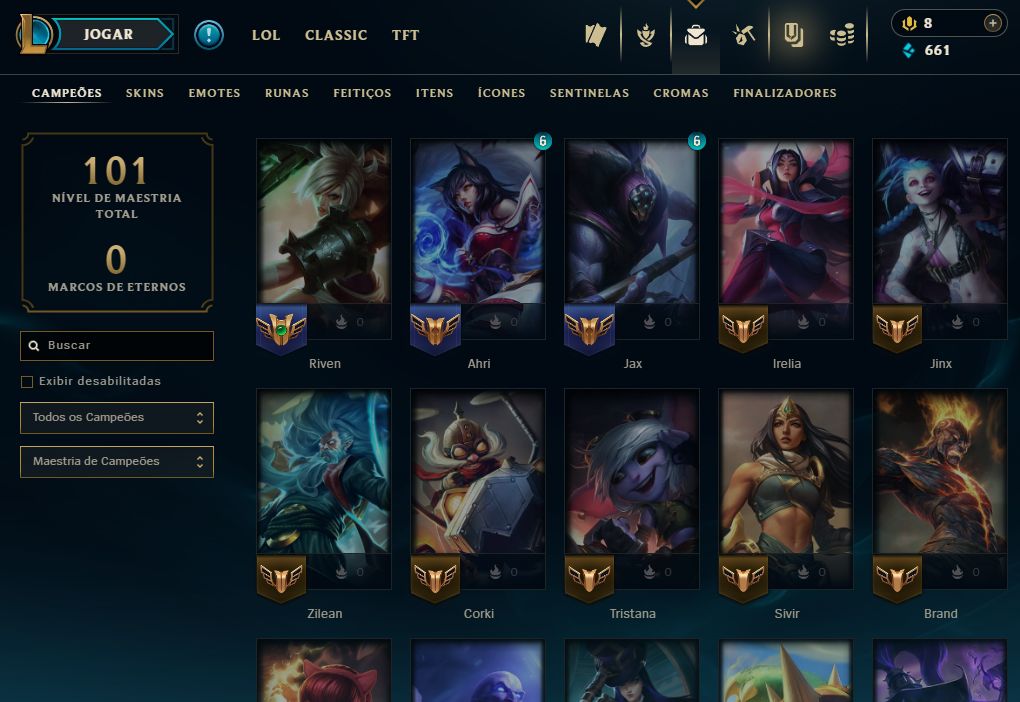 [Entrega Automática] Conta Lol Bronze, 58 Skins, Lendária, Upada na Mão