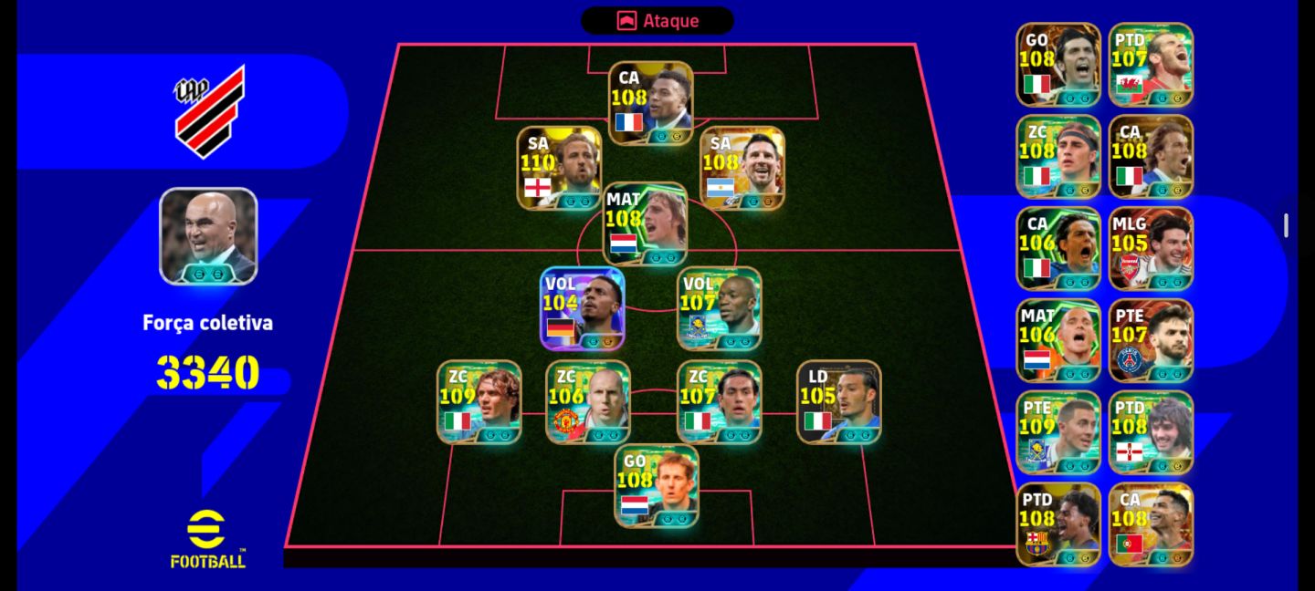 CONTA EFOOTBALL FORÇA COLETIVA 3340! (VALOR NEGOCIÁVEL)