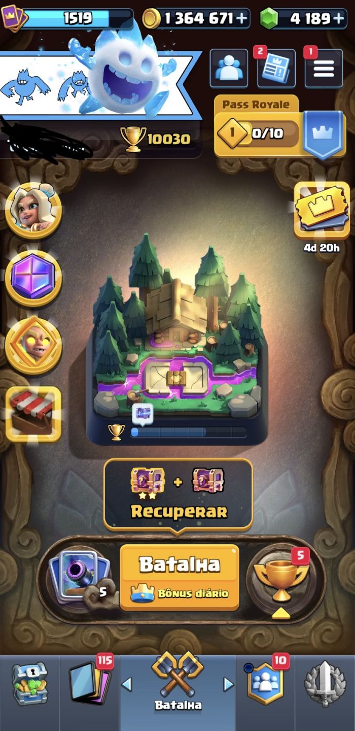 CONTA CLASH ROYALE OG 9 ANOS - 10k TROFÉUS + 1.3M OURO + 4.1k GEMAS, MUITAS EVO