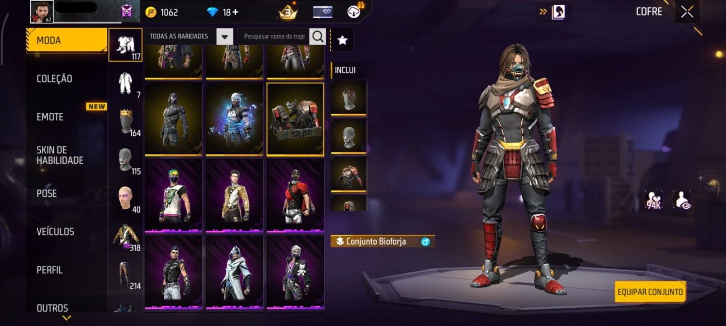 10 Ump Atributa | Xm8 Atributa + 318 Peitorais | Skins de Naruto + Dank master